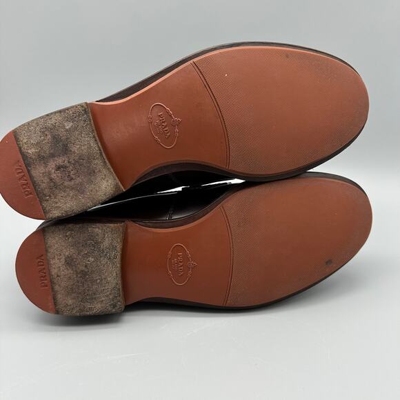 PRADA Mens Penny Loafer P Sz 6 US Sz 7 2DE034 Brown Smooth Leather Slip On - Picture 6 of 11